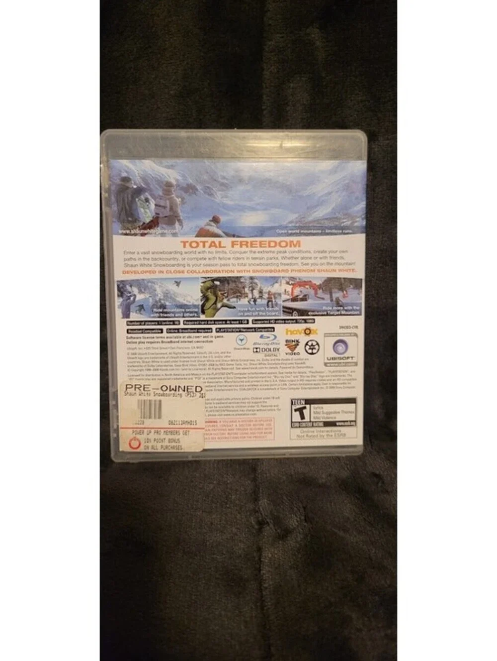 Shaun White Snowboarding Sony PlayStation 3 PS3 2008 Winter Sports Video Game